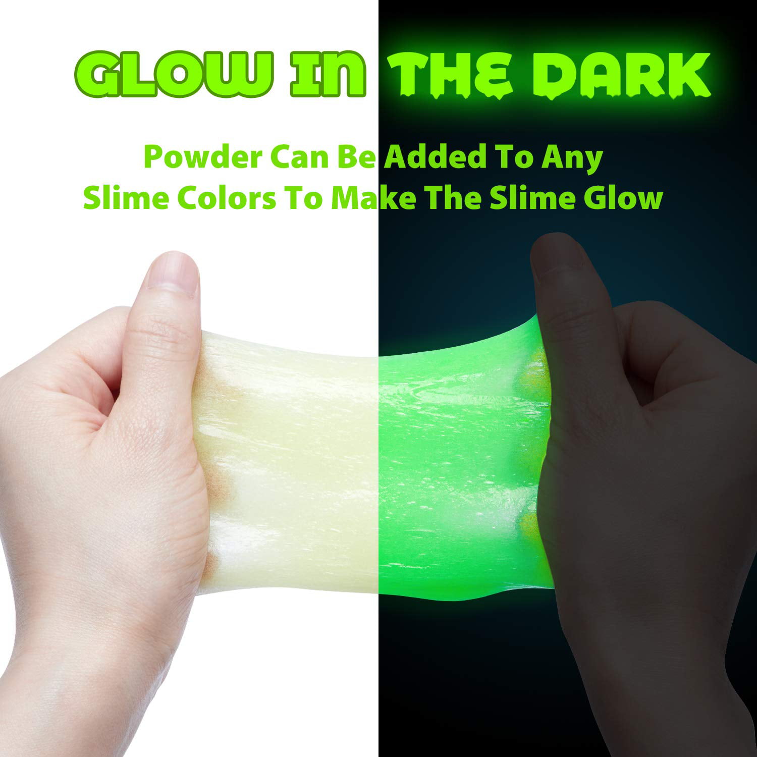Slime Making Kit for Kids - DIY Hand Sensory Exercise Toy for Boys & Girls  - Science Educational Supplies - Glow Powder, Activators, Pigments