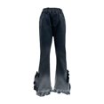 thumbnail image 2 of GiLiling Teen Girls Y2K Vintage Baggy Jeans High Waist Wide Leg Cargo Denim Pants Elastic Waist Aesthetic Casual (Black, 15-16 Years), 2 of 9