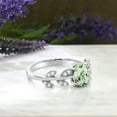thumbnail image 7 of Gem Stone King 930 Sterling Silver Green Prasiolite Twisted Greek Olive Vine Branch Ring for Women | 0.96 Cttw | Oval 7X5MM | Gemstone Birthstone | Wedding Engagement Anniversary Promise Ring| Size 9, 7 of 7