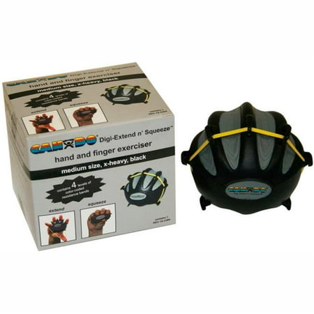 CanDo Digi-Extend n\' Squeeze Hand Exerciser, Large, Black-X-Heavy