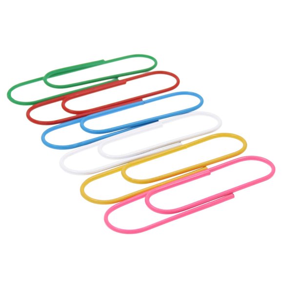 Paperclips Coideal, supergrandes, de colores, gigantes, 10 cm, paquete de 30