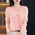 thumbnail image 2 of Cardigan pour Femmes Boutons devant Manches Longues Doux Chaud Tricoté Élastique Confortable Décontracté, 2 of 8