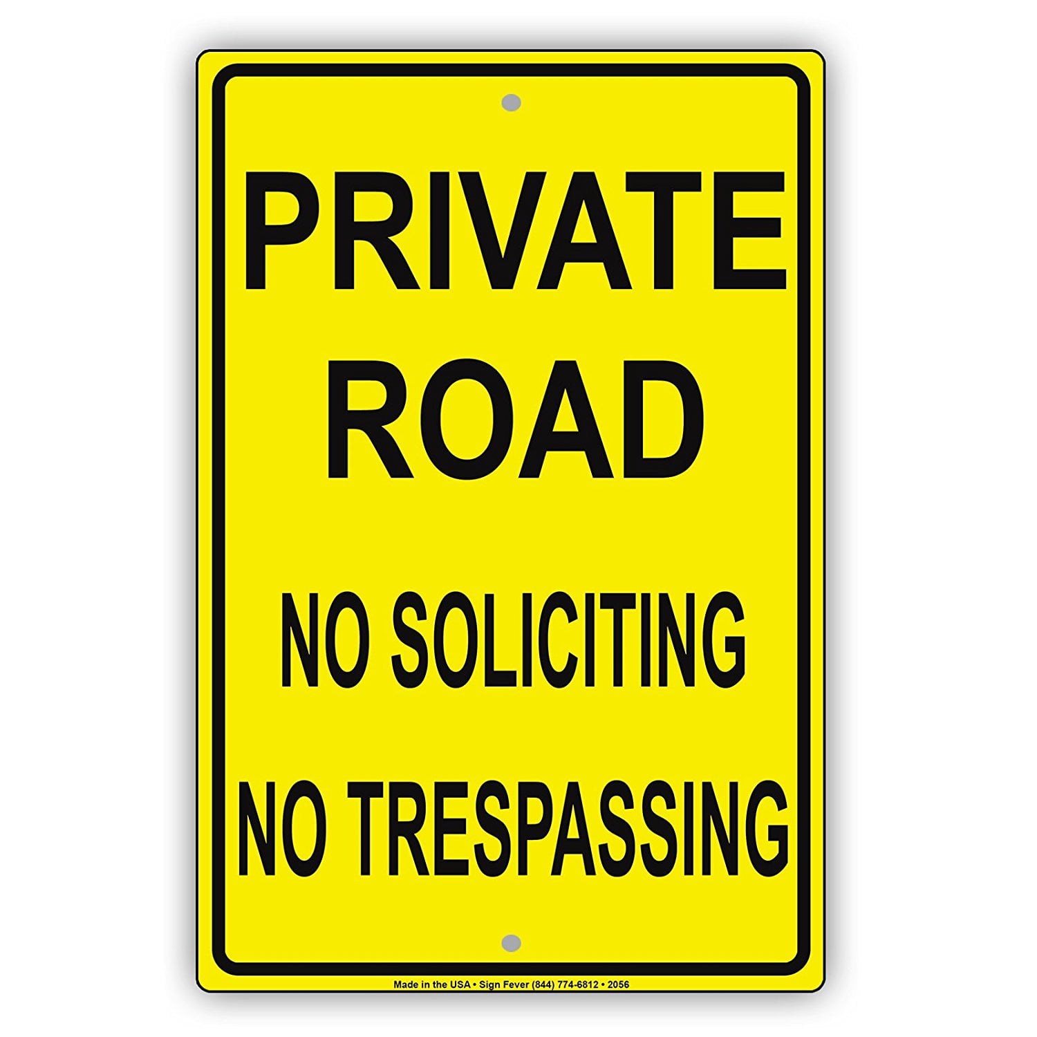 Private Property No Soliciting Trespassing Loitering 12" x8" Aluminum Metal Sign 