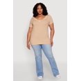 thumbnail image 3 of Womens Plus Size V Neck Short Sleeve Tee, 3 of 5