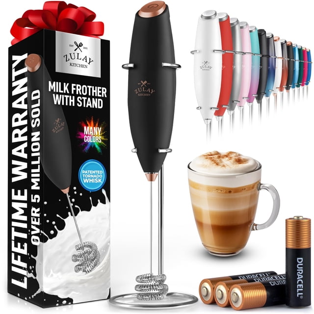 Batidor triple Milk Frother Zulay Kitchen Tornado con pilas