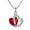 Red, variant on Mother's Day Gifts for Women, Sterling Silver Heart Pendant Necklace with Birthstone, Jewelry Gifts for Women Mom Wife Girlfriend