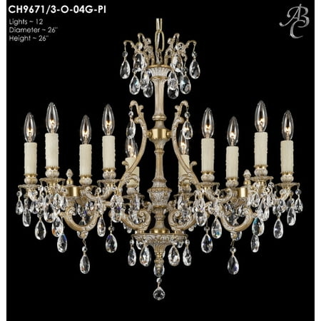 American Brass Crystal Cau 12 Light Candle Style Chandelier This On Opens A Dialog That Displays Additional Images For With The Option To Zoom In Or Out