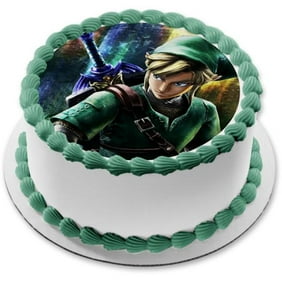 The Legend Of Zelda Breath Of The Wild Birthday Cake Personalized Cake Toppers Edible Frosting Photo Icing Sugar Paper A4 Sheet 1 4 Edible Image For Cake Walmart Com Walmart Com