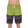 thumbnail image 2 of SHCKE Men's Quick Dry Swimwear Trunks Summer Beach Swim Trunks Striped Board Shorts with Drawstring and Pockets, 2 of 6