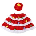thumbnail image 2 of Diceymbol Christmas Tree Costume Dress with Hat Red Green 60 Inches, 2 of 8