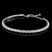 VIRAJ GEMS 5.75CT Natural Diamond (I-J,SI1) Round Cut Choker Necklace 14K White Gold Fine Jewelry for Women Gifts