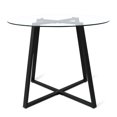 thumbnail image 3 of Round Glass Dining Table Black, 3 of 5