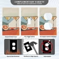 thumbnail image 3 of Yayeee Blank Wall Plate Cover 1-Gang 4.5"x2.7" Home Unused Decorative Outlet, Beige Glasses, 3 of 7