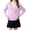 Purple, variant on ROHUUQUE Kids Girls Cardigan School Uniforms Sweater Solid Color V-neck Unisex Button Long Sleeve Basic Knit Tops for 5-17 Years Purple