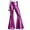 Purple, variant on Women's Metallic Shiny Flare Pants High Waisted Bell Bottom Leggings Party Disco 70s Dance Night Out Rave Costume Holiday Vintage Trousers Purple