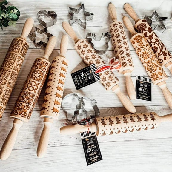 Gia Roma- Single Christmas Tree Rolling Pin