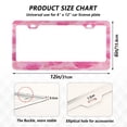 thumbnail image 2 of Aluminum License Plate Frame 2 Pack Car Exterior Accessory Car Tag Holder for Front Rear Plates Cars Decor Pink Hearts and Roses Pattern, 2 of 7