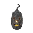 thumbnail image 2 of Halloween Pumpkin Decorations Indoor Black Woven Jack O Lantern Storage Basket with Lid Hollow Pumpkin Tabletop Ornament Rustic Spooky Centerpiece for Mantel Tiered Tray Farmhouse Home Decor, 2 of 9