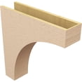 thumbnail image 5 of 7"W x 28"D x 28"H Thin Stockport Rough Cedar Woodgrain TimberThane Corbel, Primed Tan, 5 of 6