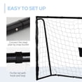 thumbnail image 4 of Soozier 6ft x 4ft Soccer Goal Net with Metal Frame, Easy Assembly, Black, 4 of 10