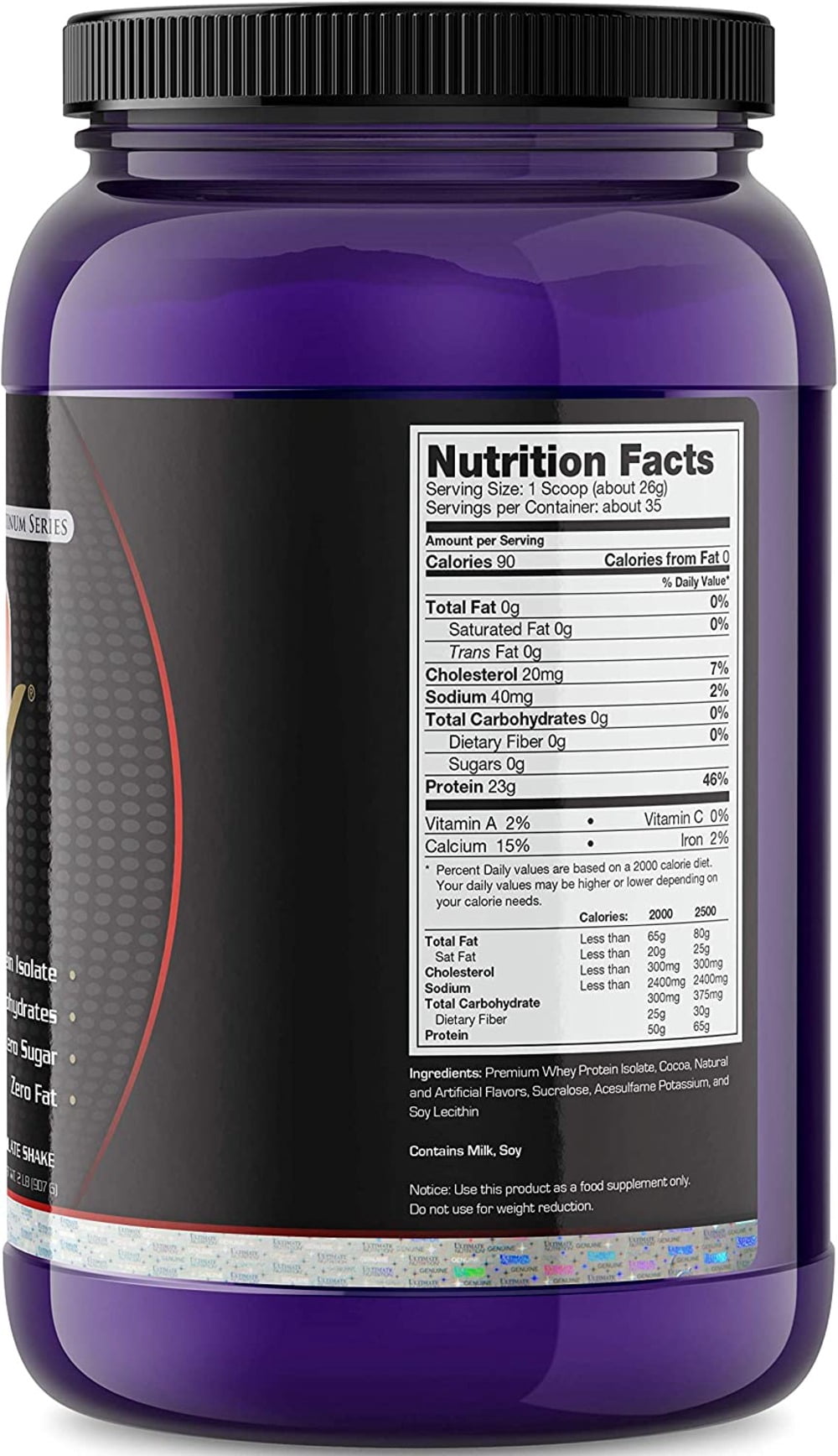 Ultimate Nutrition ISO Cool Keto Friendly Whey Protein Powder Isolate-2lb