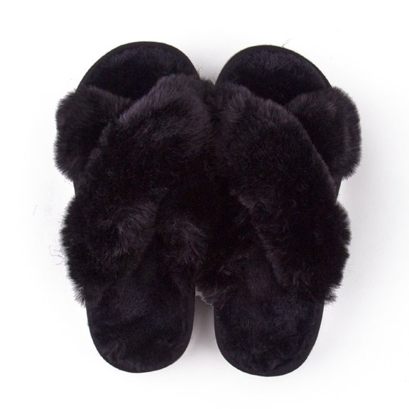 Sole Happy's COMFY TOES - Women's Slipper- Bold Black - Size 7/8