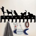 thumbnail image 5 of IVV Metal Wall-Mounted Towel Hook Rack w/ 10 Hooks, Matte Black Scratch-Resistant Finish, Space-Saving Organizer for Towels, Robes & Accessories (Dog-Themed), 5 of 6