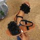 thumbnail image 5 of Sandalias Planas con Correas de Tobillo Moda Casual Primavera Y Verano Desgaste Exterior Redondo Dedo Del Pie Abierto Dedo Del Pie Espalda Elástica Sandalias Planas, 5 of 9