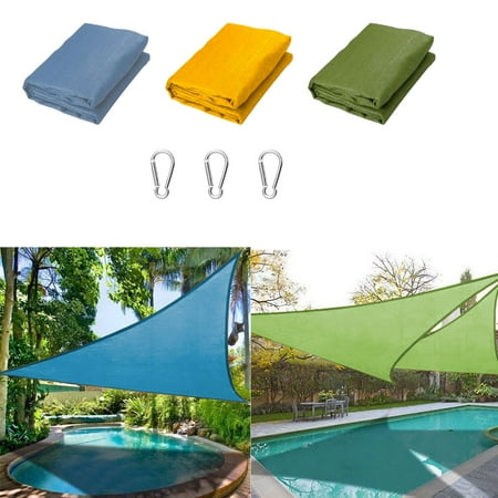 Outdoor Patio Ideas Permeable Patios EEEKit 10'x 10'x 10' Triangle Sun Shade Sail Triangle Canopy – UV Resistant Heavy Duty Commercial Grade Outdoor Patio Carport, 95% UV Blockage Water & Air Permeable, Commercial & Residential ()