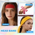 thumbnail image 5 of Uxcell Tie Sweatband Headband, Running Athletic Hair Head Band Adjustable Head Tie Non-Slip Moisture Wicking 2Pcs & White -Fitting for (Tennis/Karate/Workout/Yoga), 5 of 7