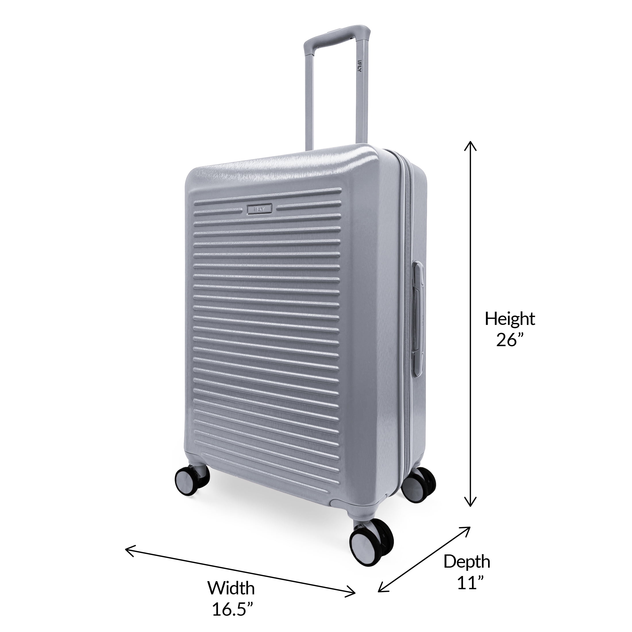 iFLY Volt 24" Expandable Hardside Spinner Checked Luggage, Cobalt