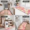 thumbnail image 5 of Pink Daisy Flower Yellow Centers Pattern Kitchen Rugs Sets Of 3,Kitchen Runner Rugs Non Skid Washable,Decorative Kitchen Floor Mats for Kitchen,Sink,Laundry,17"x30"+ 17"x47" + 17"x59", 5 of 6