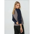 thumbnail image 2 of Crew Neck Raglan Long Sleeve Waffle Top, 2 of 6