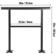 VEVOR 2-3 Steps Outdoor Handrail Range from 0 to 50°, 165 LBS Load Handrail Outdoor Stairs Aluminum Stair Handrail 36x 35 Outdoor Stair Railing