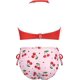 thumbnail image 2 of Traje De Baño De 2 Piezas para Niñas Top De Bikini con Cuello Halter Fruncido Parte Inferior De Baño con Estampado Floral Rojo + Cereza 10 Años Rojo + Cereza 10 Años Xishao ropa, 2 of 2