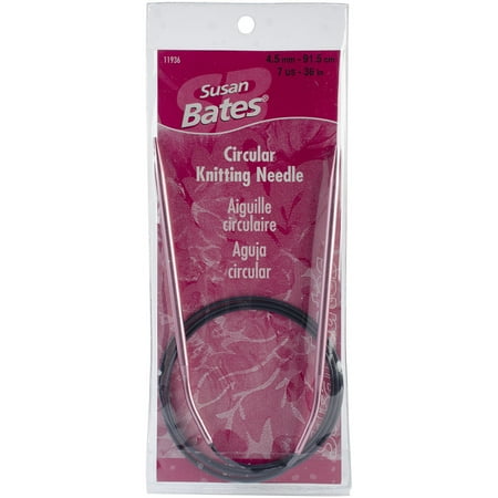 Silvalume Circular Knitting Needles 36 Inch-Size 7 Inch