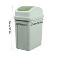 thumbnail image 5 of AuroraX Stylish Kitchen Trash Can with Swing Lid 7L Green Garbage Can Modern Plastic Garbage Bin for Bathroom Bedroom Office, 5 of 5