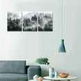 thumbnail image 2 of Canvas Wall Art For Living Room Modern Wall Decorations For Bedroom Foggy Forest Trees Landscape Wall Painting Office Wall Decor Ready To Hang Framed Wall Pictures Home Decor 12X16 3 Panels, 2 of 6