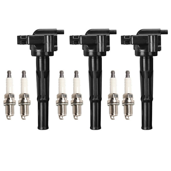 3 Ignition Coils and 6 Iridium Spark Plugs Compatible with 95-04 Toyota Tundra 4Runner Tacoma Replacement for UF156 Fits select: 2002 TOYOTA 4RUNNER BADLANDS, 1996-2001 TOYOTA 4RUNNER SR5