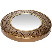 Infinity Instruments Bolly Gold/Copper Round Transitional 15.75-inch Wall Mirror