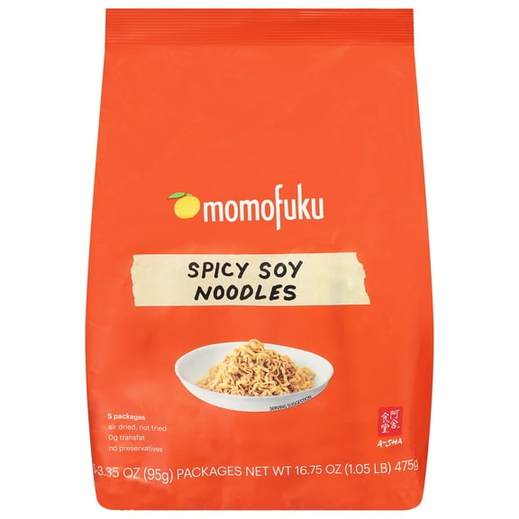 Momofuku Spicy Soy Noodles, 5 Packages, 3.35 oz (95 g) Each