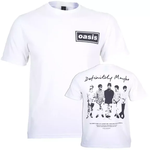 Oasis T Shirt Definitely Maybe Promo Reunion Tour 2025 Fan Made Tee