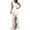 White, variant on Aayomet Formal Dresses Women Formal V Neck Ruffle Split Evening Party Long Dress,Black M