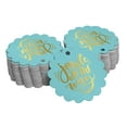 thumbnail image 1 of Inkdotpot Pack Of 50 Real Gold Foil Paper Tags Jingle All The Way Christmas Favor Hang Tags, 1 of 7