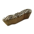 thumbnail image 2 of Floral Block Hand Carved Printing Block Wooden Textile Stamp Border Stamp, 2 of 3