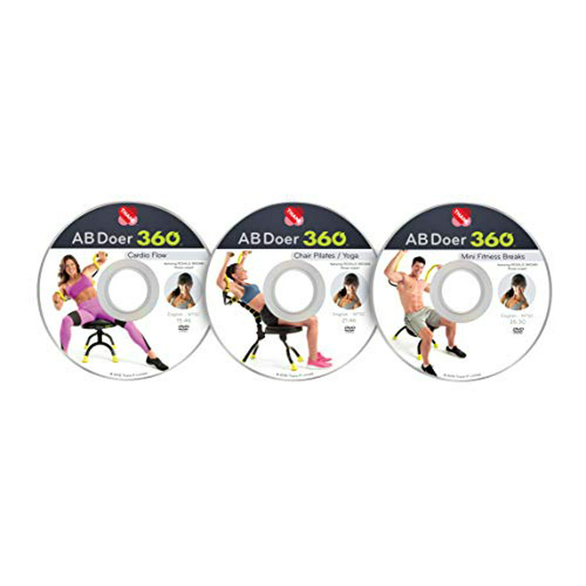 AB Doer 360 Fitness System Accessories Set of 3 Workout DVD s Walmart