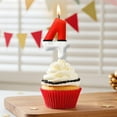 thumbnail image 6 of Red and white 3 birthday candles, number 3 cake candles, cartoon style game party decoration, suitable for Pokemon theme birthday cake arrangement, 6 of 7