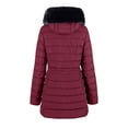 thumbnail image 3 of Women's Winter Puffer Coat Fleece Lined Warm Winter Jacket with Removable Faux Fur Hood, 3 of 3