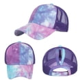 thumbnail image 2 of TOPTIE Womens Cotton Polyester Tie Dye Ponytail Baseball Cap, 2 of 7