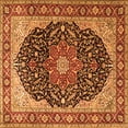 thumbnail image 1 of Ahgly Company Indoor Square Medallion Orange Traditional Area Rugs, 3' Square, 1 of 1
